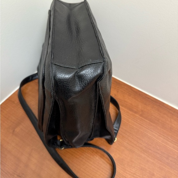 Vintage Relic Leather Black Shoulder Bag Purse Pebbled EUC - Picture 10 of 13